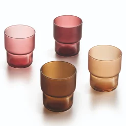 12 verres 27 cl en verre teinté Moka Delice