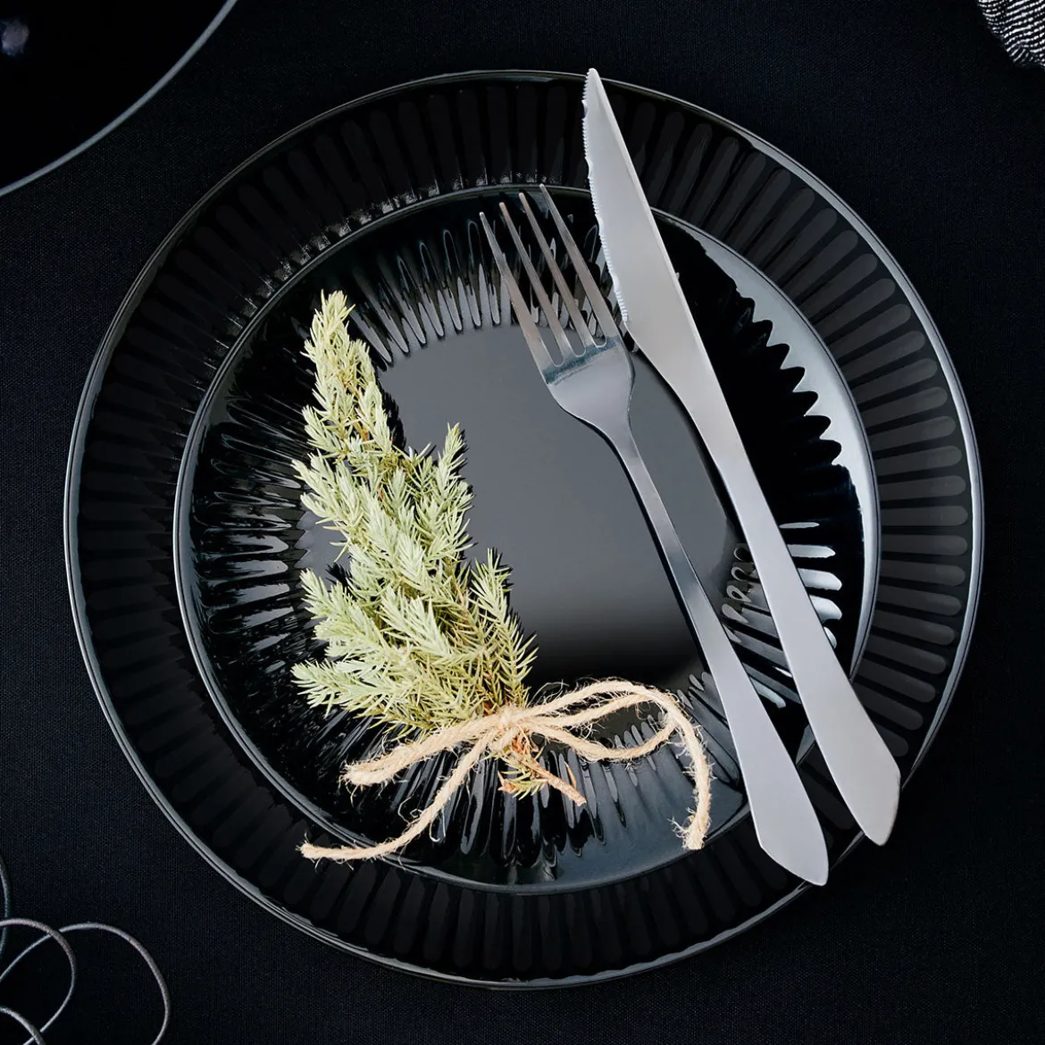 Assiette à dessert 19 cm Cottage Noir