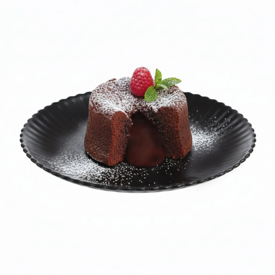 Assiette à dessert noire 19 cm Bloom