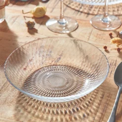 Assiette creuse en verre 20 cm Pampille