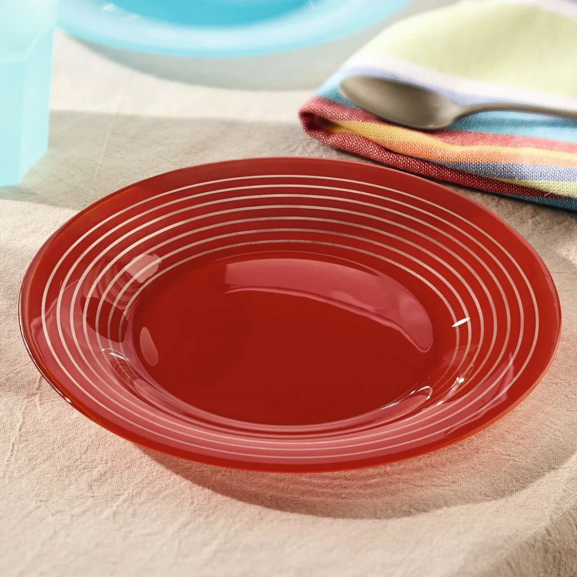 Assiette dessert rouge 19,5 cm Factory
