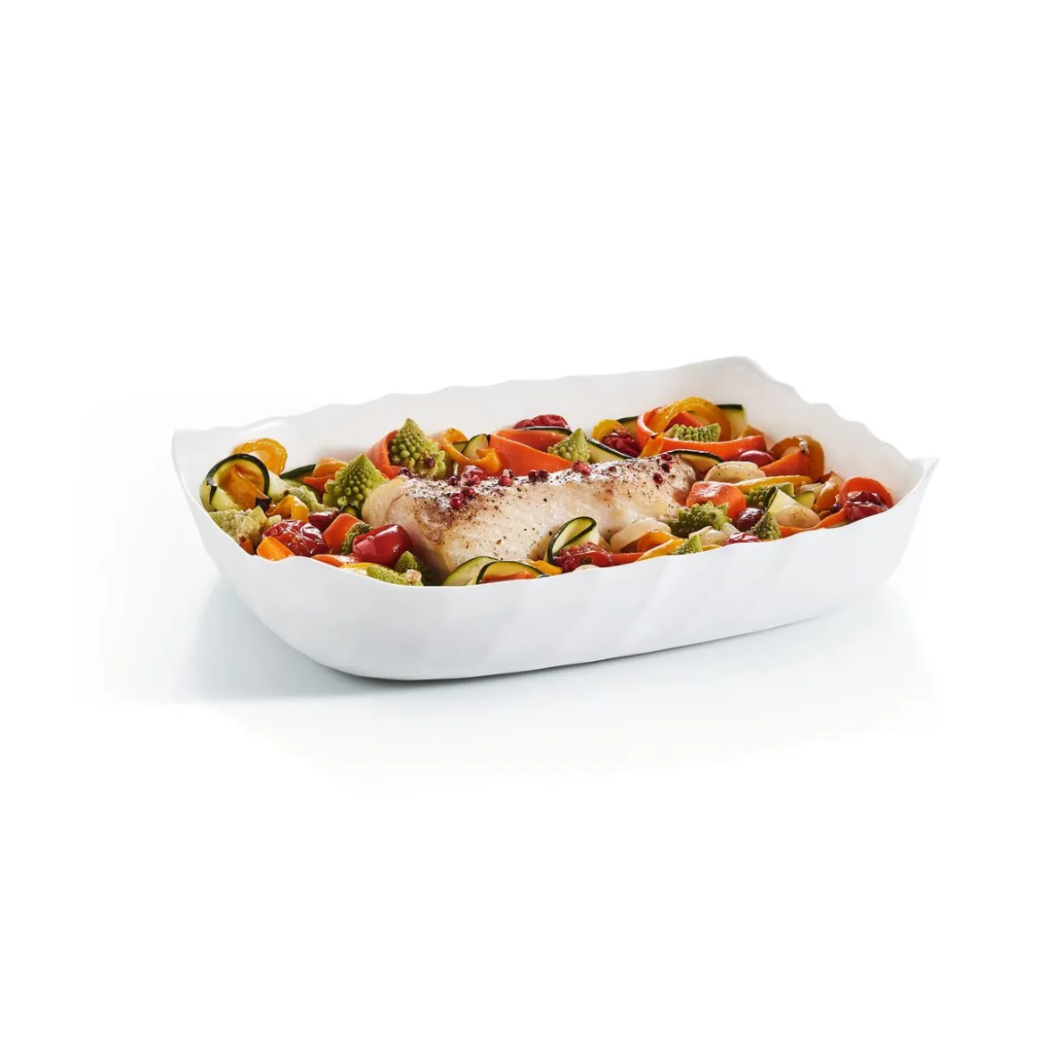 Plat de cuisson blanc 32 x 26 cm Smart Cuisine Trianon