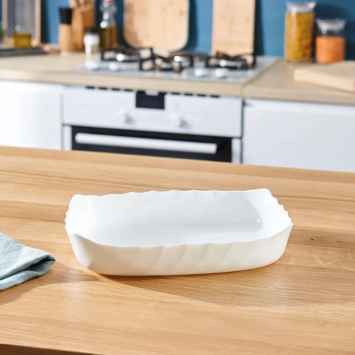 Plat de cuisson blanc 32 x 26 cm Smart Cuisine Trianon