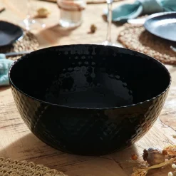 Saladier noir 24 cm Pampille
